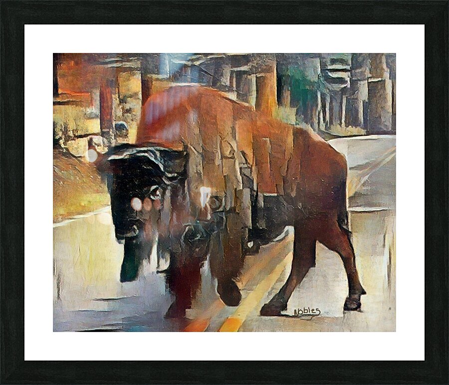 Yellowstone-Bison Picture Frame print