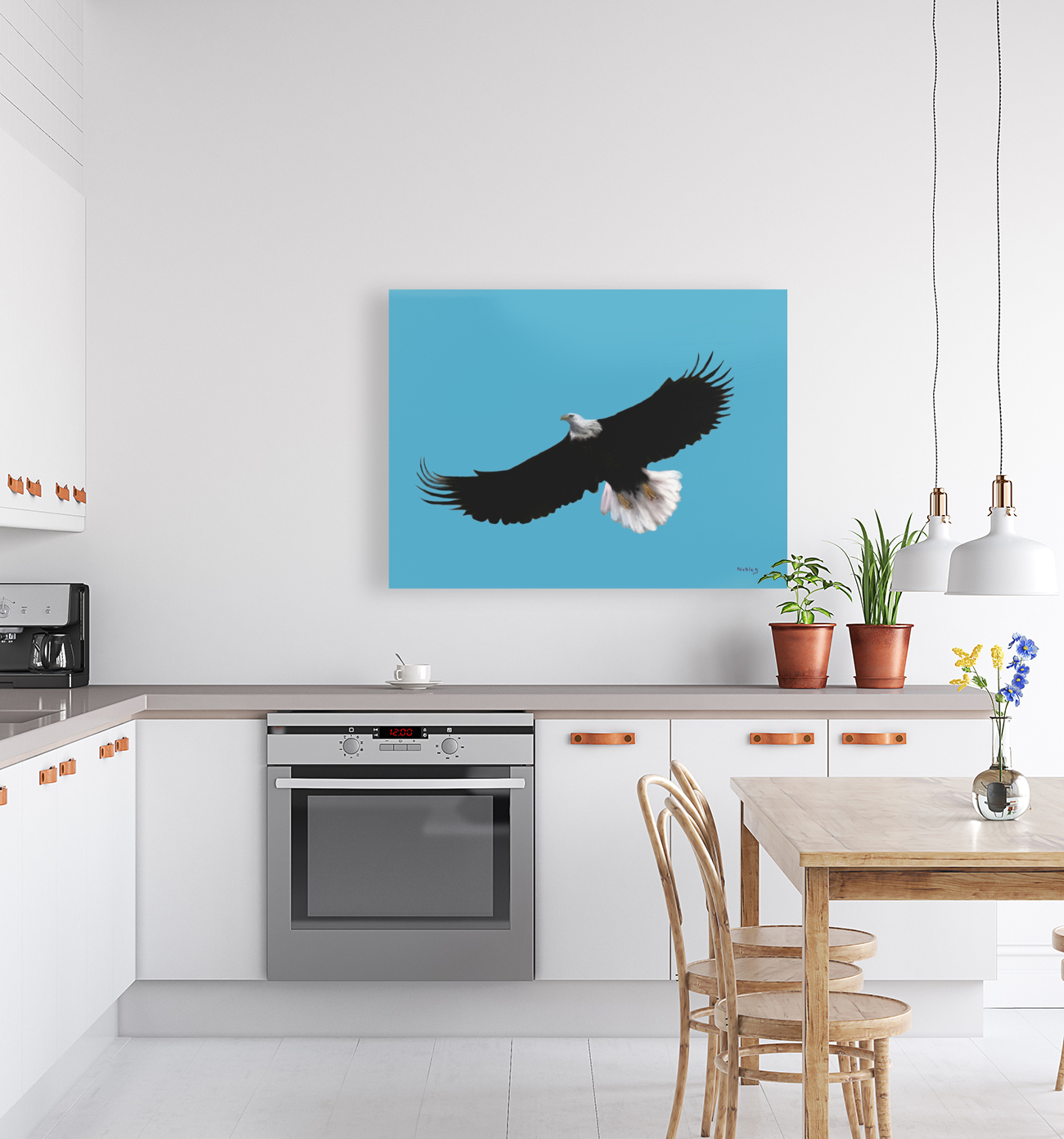 EAGLE IN FLIGHT  Reproduction