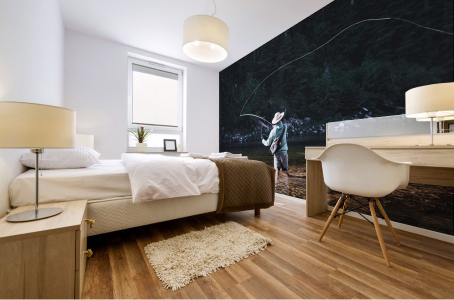Fishing the Lochsa Mural print