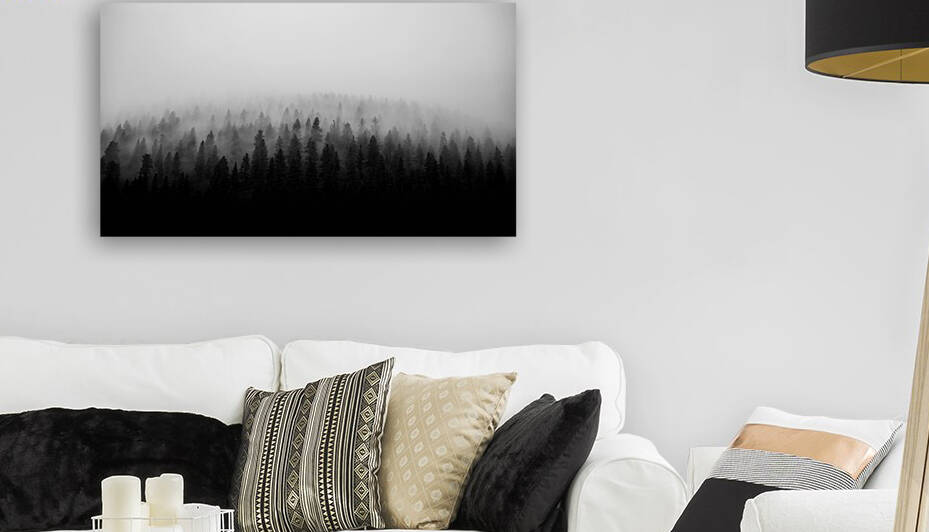 Misty Mountains BW Reproduction