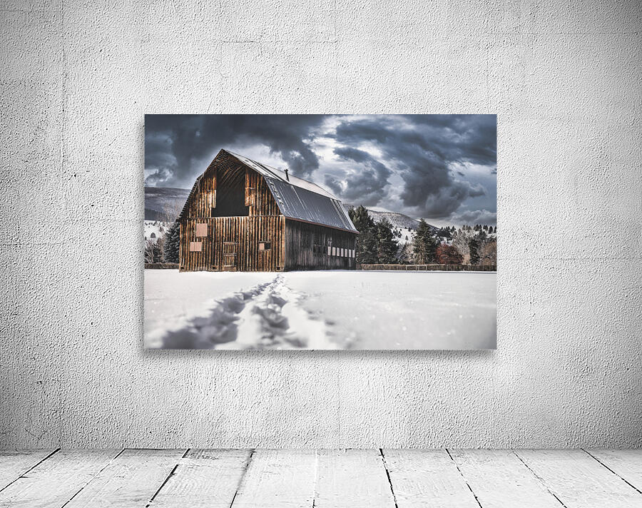 Barnwood Clouds Wall Preview