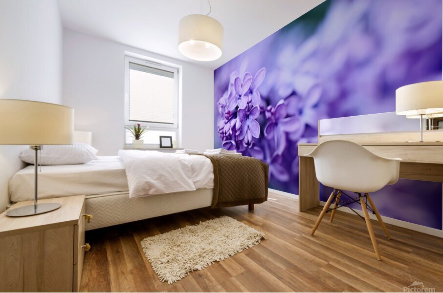 Lilac Blossoms in Soft Focus Mural print