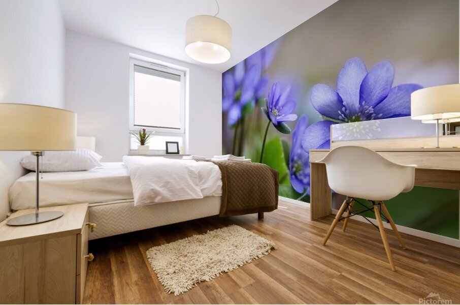 Purple Wildflowers Mural print