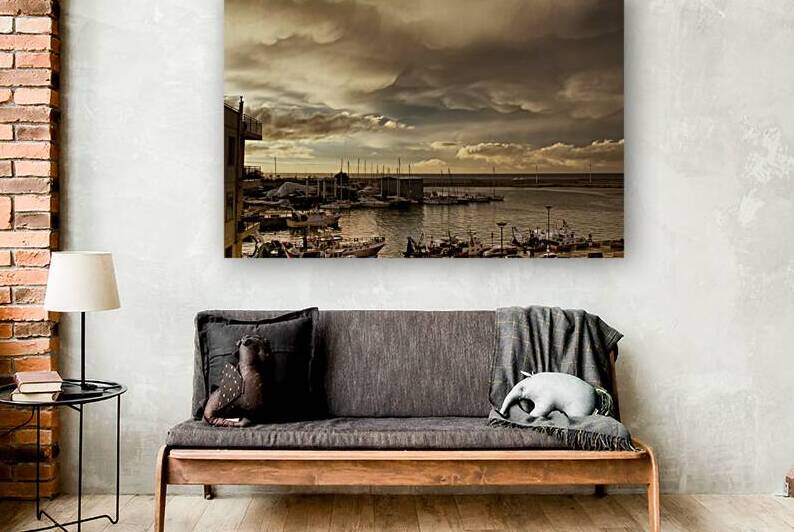 Stormy Harbor at Dusk by Vetre