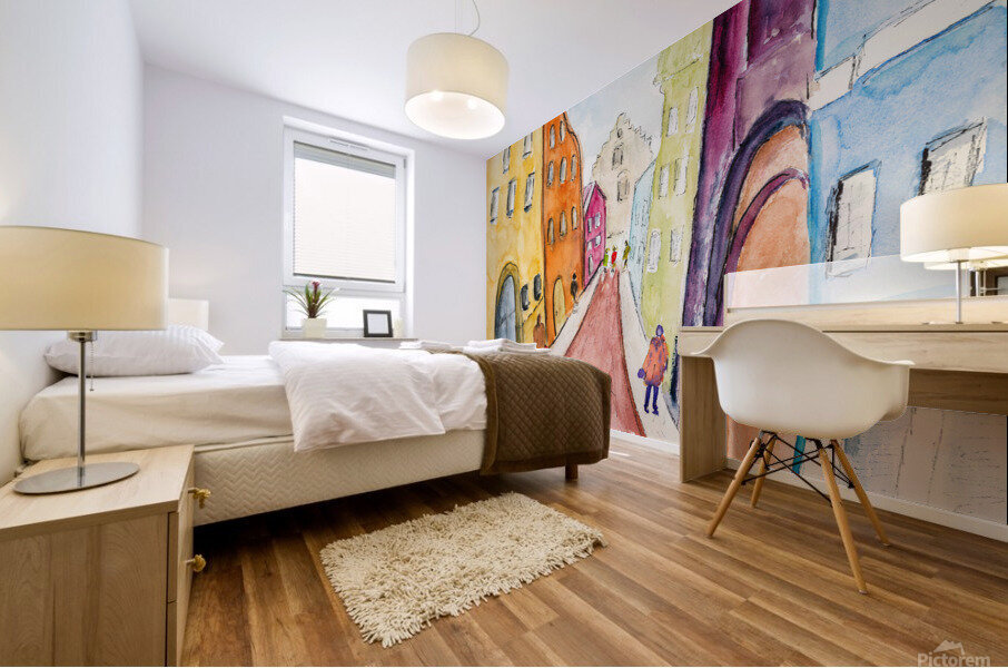 Coppenhagen Street Abstract Mural print