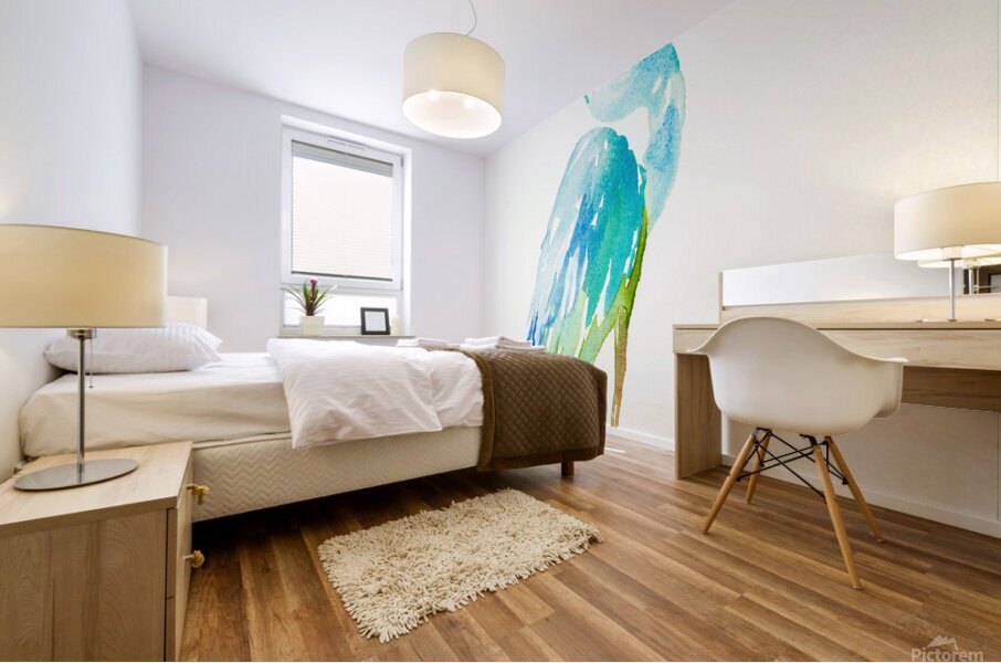 Debbys Blue Heron Mural print