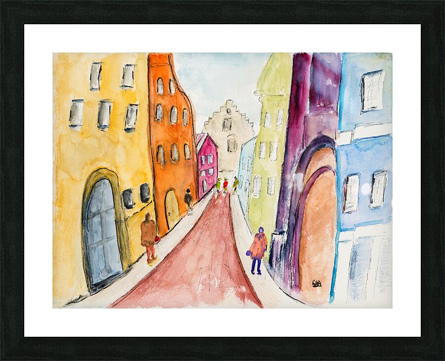 Coppenhagen Street Abstract Picture Frame print