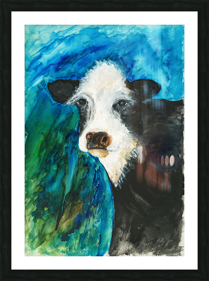 Gentle Cow Picture Frame print