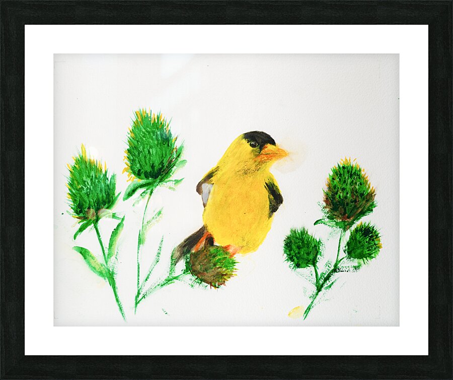 Yellow Finch Picture Frame print