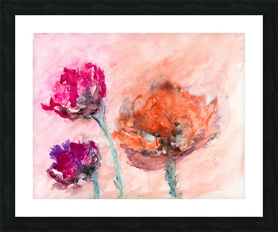 Three flowers Picture Frame print