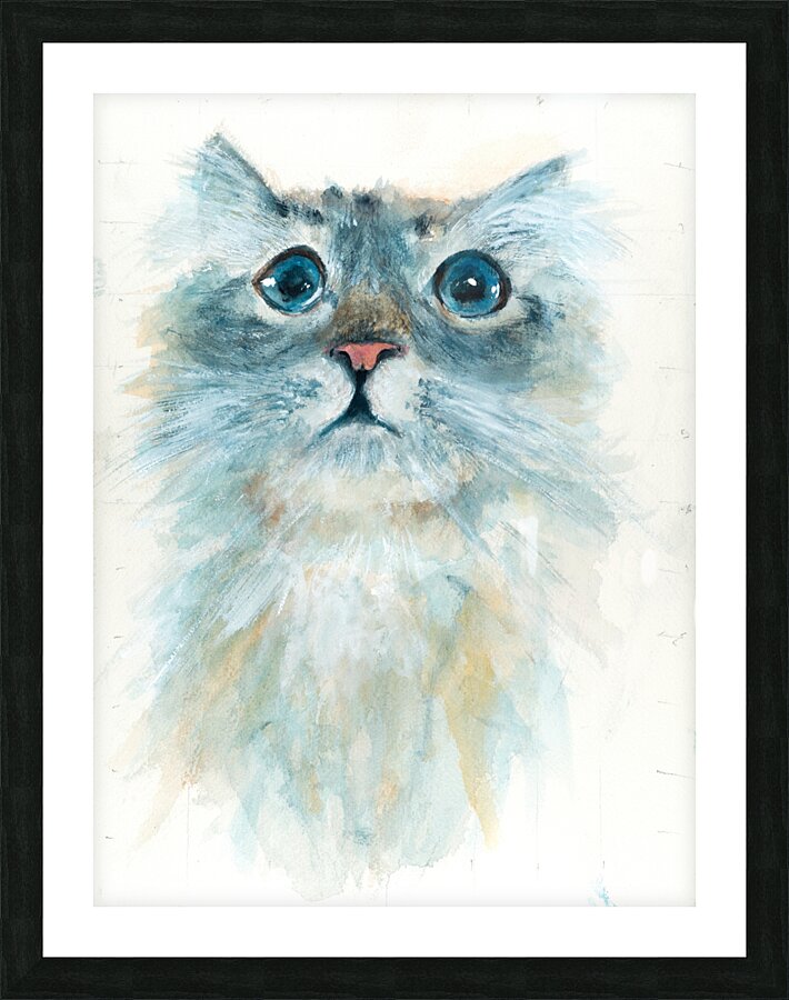 Cat TV Fan Picture Frame print