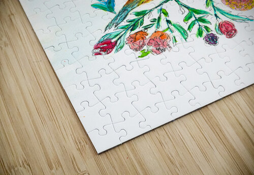Flowers with Bird Debbie Arsenault puzzle