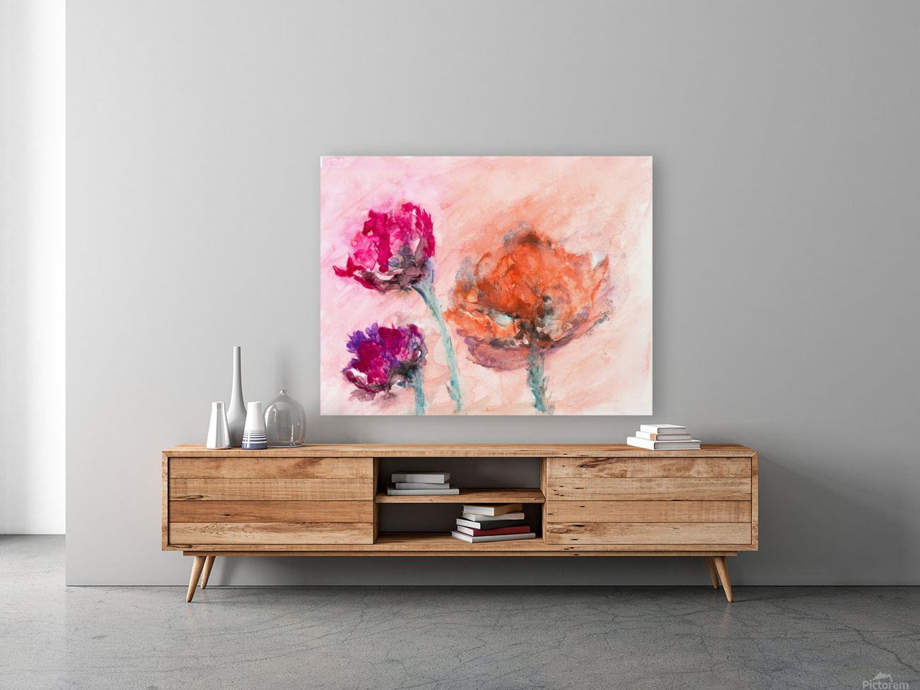 Three flowers Reproduction