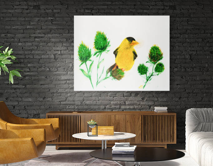 Yellow Finch by Debbie Arsenault