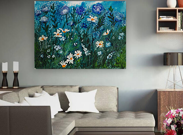 Garden with Daisies by Debbie Arsenault