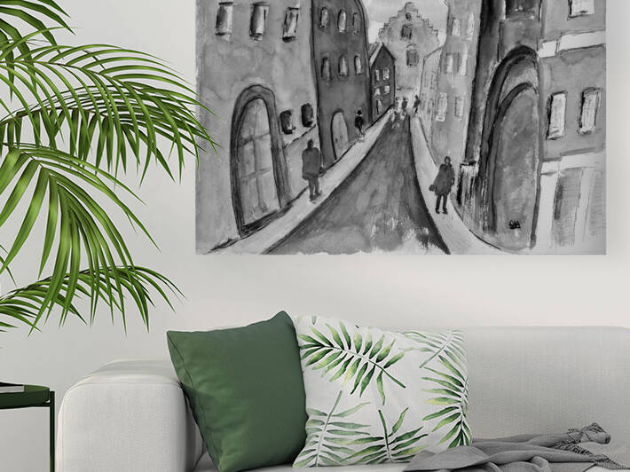 Walk Back in Time - Black & White by Debbie Arsenault