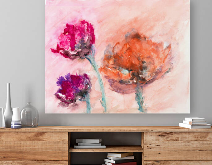 Three flowers by Debbie Arsenault