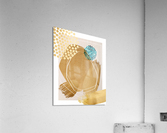 Abstract golden composition mixed technique Acrylic Print