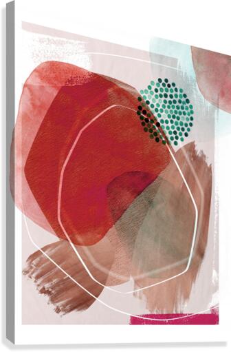 Abstract terracotta composition mixed technique Canvas Print