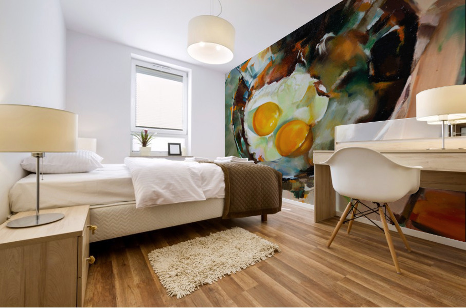 Fried eggs Mural print