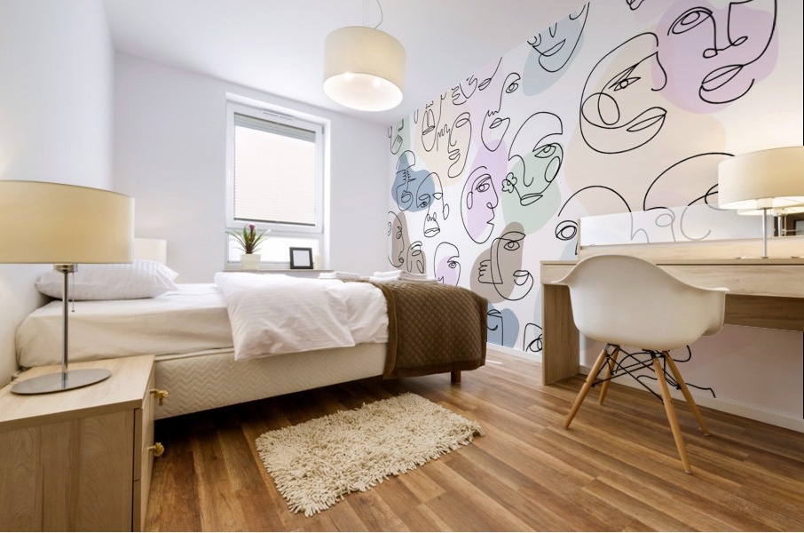 abstract people Mural print