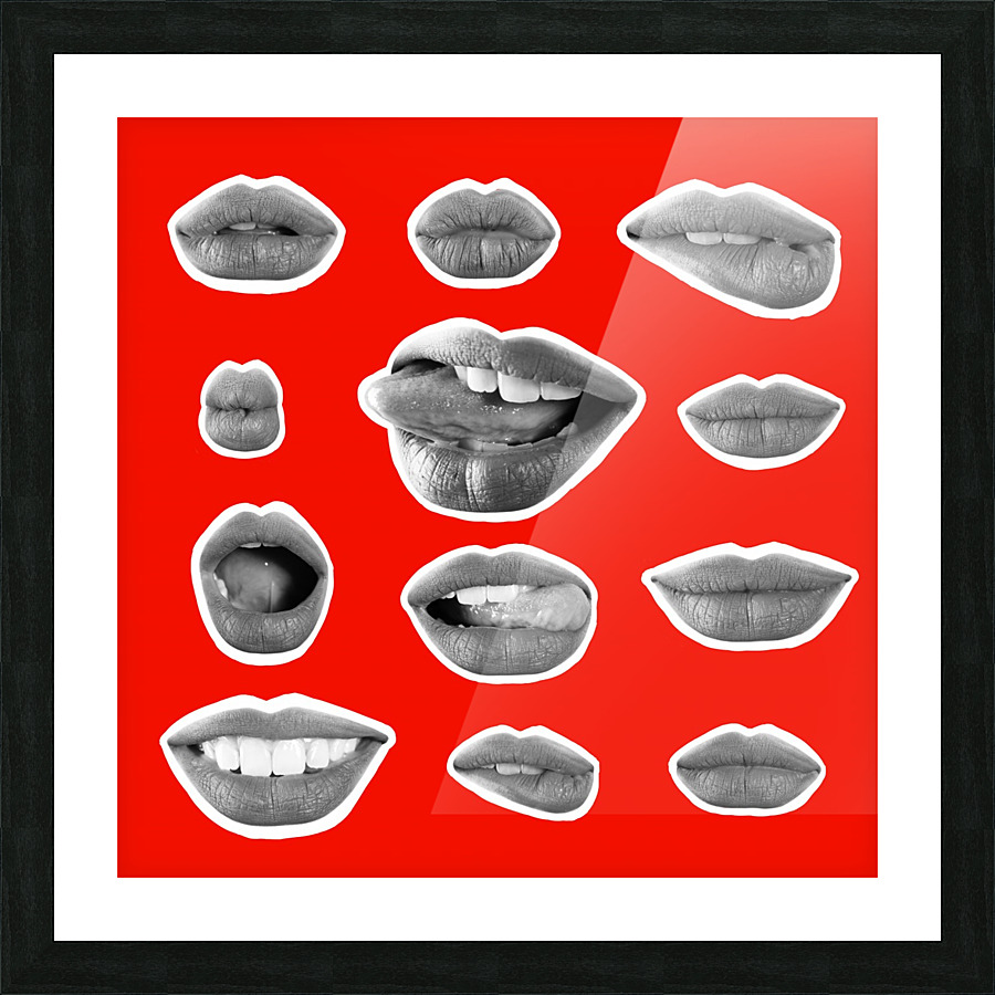 Lips Picture Frame print