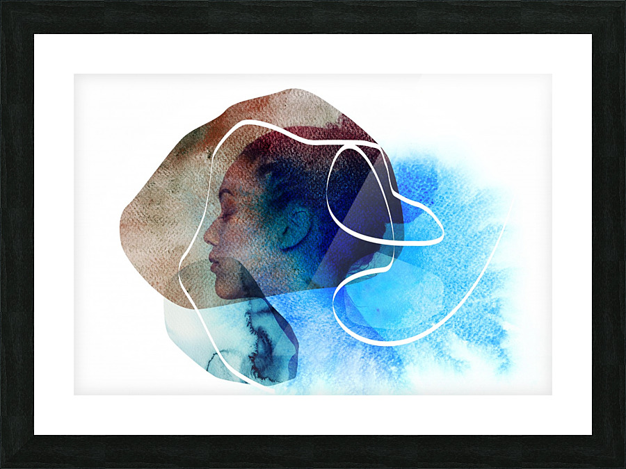 Fantasy art portrait Picture Frame print