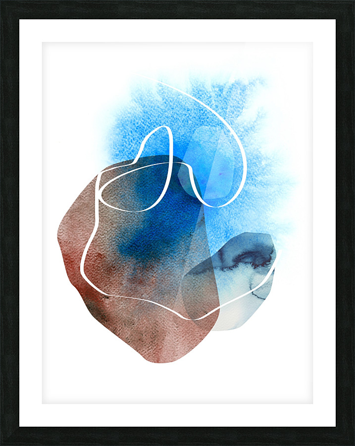 Abstract composition mixed technique Picture Frame print
