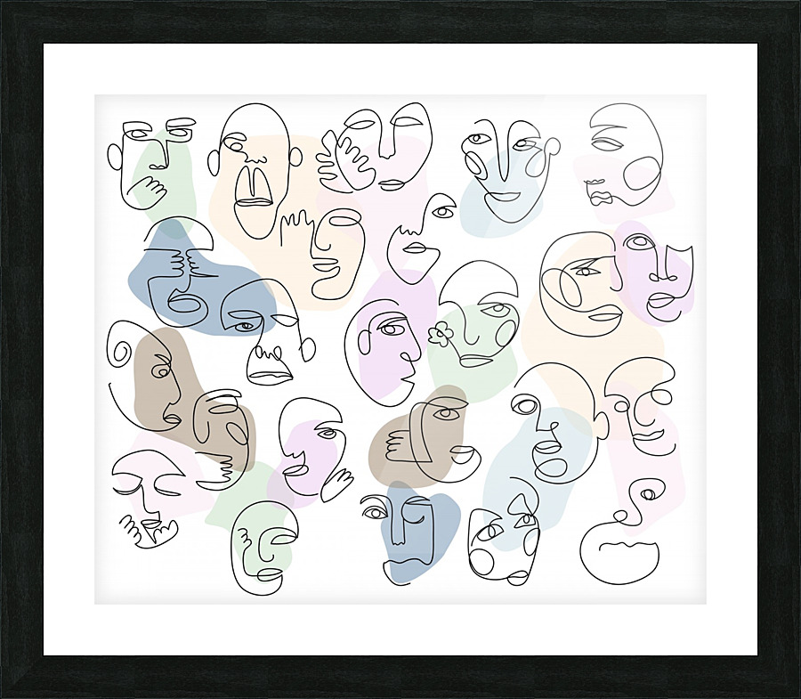 abstract people Picture Frame print