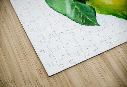 Lemon watercolor Aquamarine puzzle