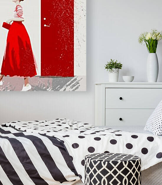 Fashion woman in red by Aquamarine