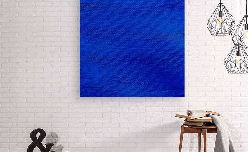 Abstract deep blue oil painting by Aquamarine