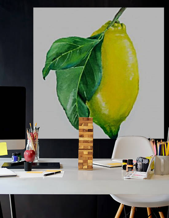 Lemon watercolor by Aquamarine