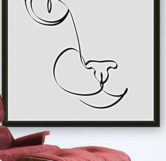 Cat continuous line art II by Aquamarine
