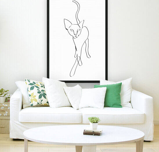Cat continuous line art IV by Aquamarine