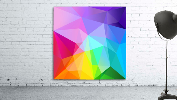 Low poly rainbow abstract Wall Preview