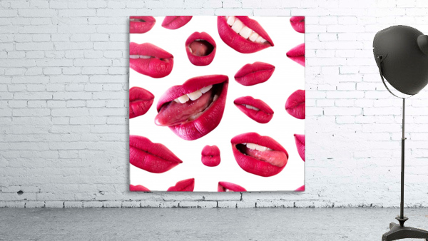 Lips pattern Wall Preview