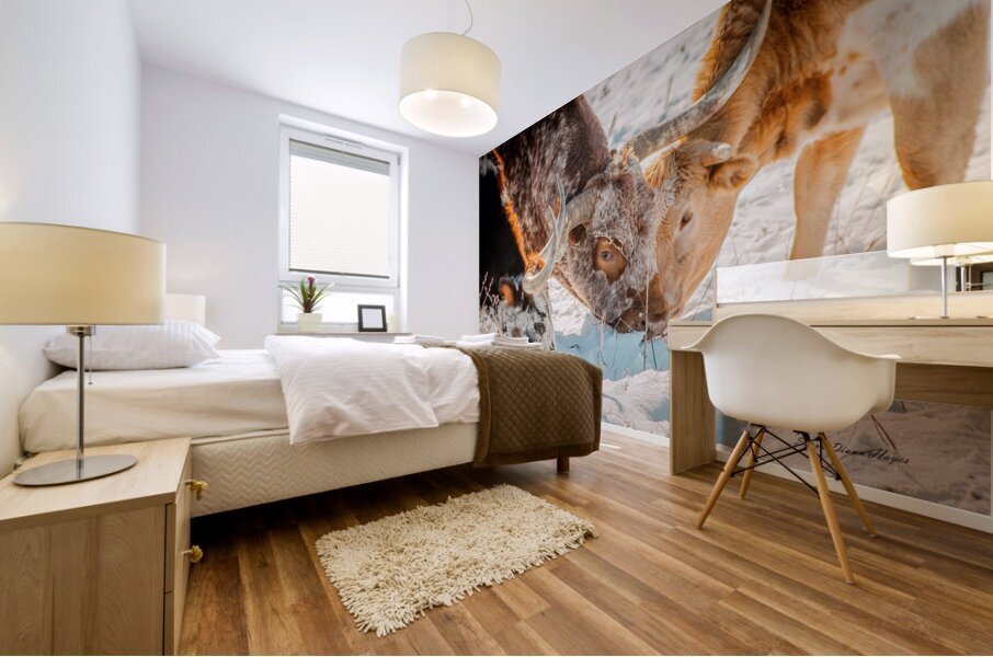 Winter Grazing Mural print