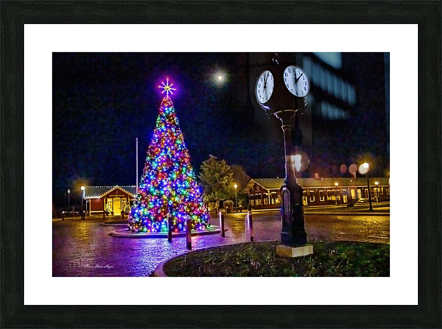 Christmas In The Valley 3-Train Depot Picture Frame print