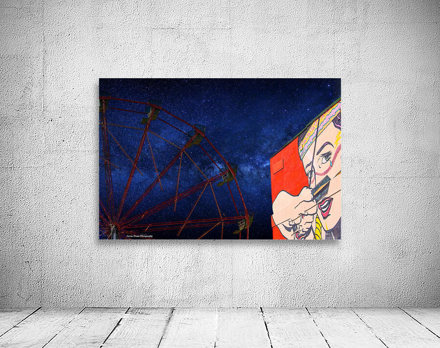 The Indian Princess and the Ferris Wheel Night Version Wall Preview