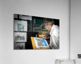 Artist On The Rue Du Tresor In Old Quebec Canada Acrylic Print