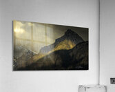 Sunset Casting A Glow on Mountain Peak In Lake Louise Alberta Canada Acrylic Print