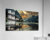 Sunrise On The Boardwalk At The Fairmont In Lake Louise Alberta Canada Acrylic Print