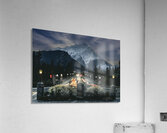 Banff Ave At Night In Alberta Canada Acrylic Print