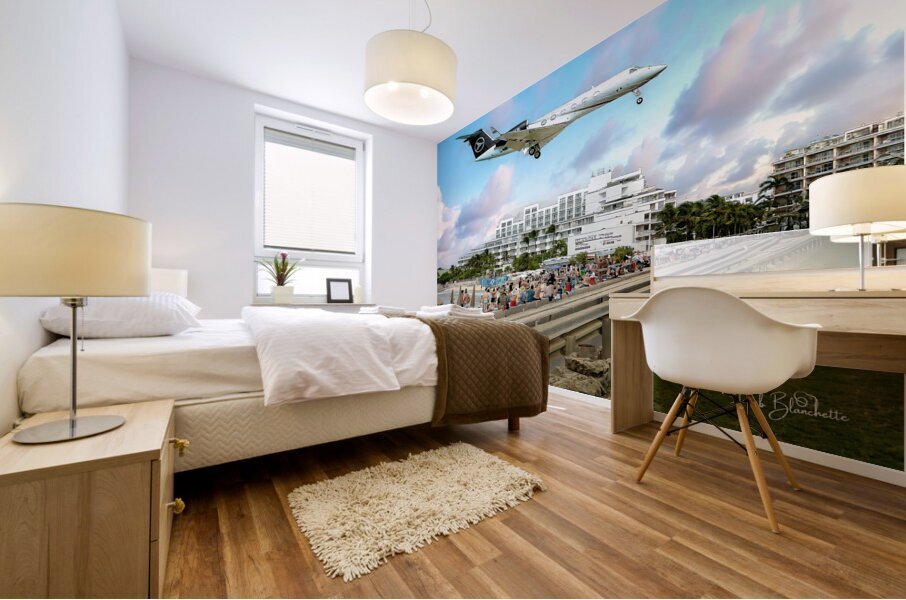 Maho Beach Sint Maarten Mural print