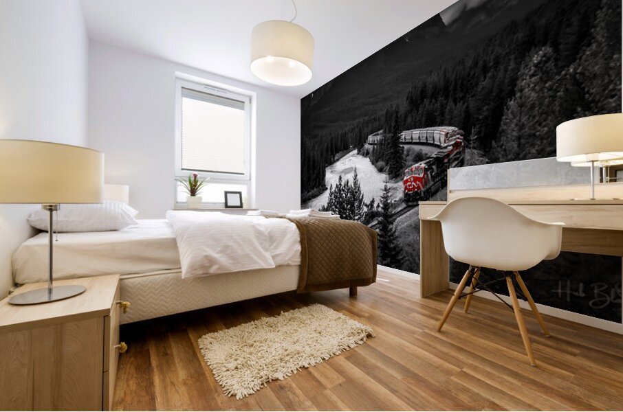 CN Train Morants Curve Lake Louise Alberta Canada Mural print