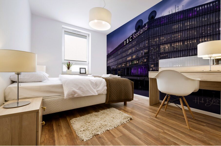 BBC Scotland headquarters at Pacific Quay in Glasgow Impression murale