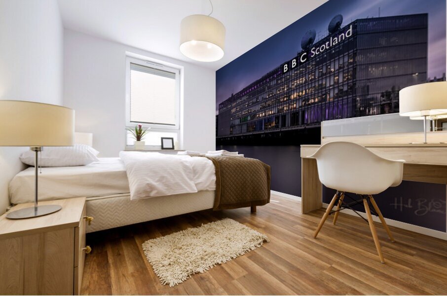 BBC SCOTLAND HEADQUARTERS AT PACIFIC QUAY IN GLASGOW Mural print