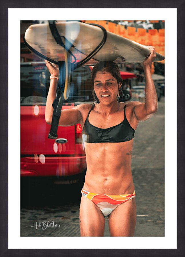 Surfer Girl Sayulita Mexico Picture Frame Printing