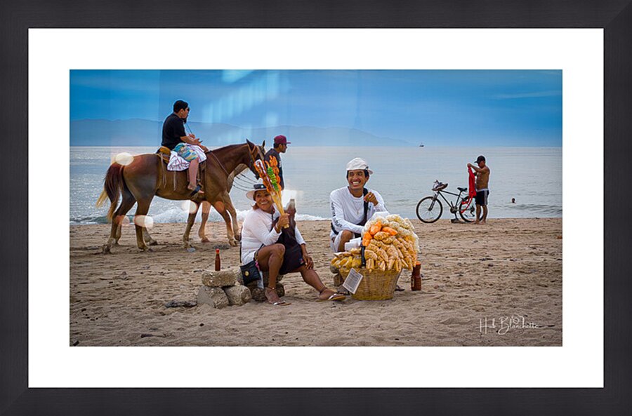 Tourist Workers Locals Puerto Vallarta Mexico Picture Frame Printing